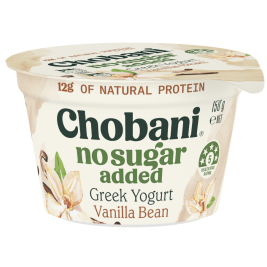 Chobani No Sugar Added Vanilla Bean 150g