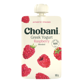 Chobani Greek Yogurt Raspberry Pouch 140g