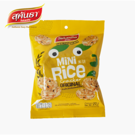 Bánh gạo vị truyền thống Mini Rice Cracker Original hiệu Sukantha 20g