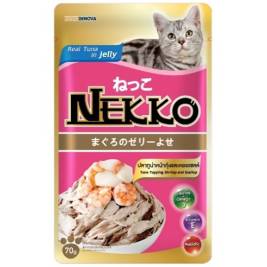 Nekko Cá Ngừ Rắc Tôm Và Sò Điệp Dạng Thạch (70g)