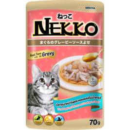 Nekko Tuna Topping Shrimp and Scallop in Gravy 70g (pouch)