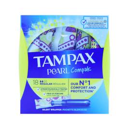 Tampax Pearl Compak Regular Tampons with Applicator (x18)