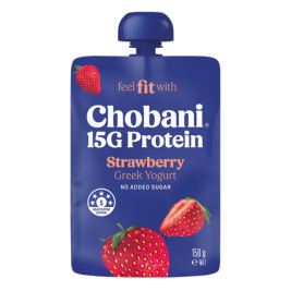 Chobani FIT Greek Yogurt Blended with Strawberry Pouch (150g)