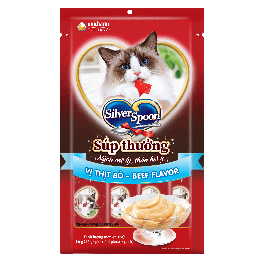 Súp Thưởng Cho Mèo Silver Spoon Vị Thịt Bò (56g)