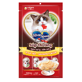 Súp Thưởng Cho Mèo Silver Spoon Vị Cá Hồi (56g)