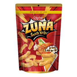Snack Xoắn Vị Tôm Xốt Bơ Tỏi hiệu Oishi (65g)