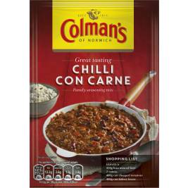 Bột gia vị nêm thịt hầm ớt Chilli Con Carne Seasoning Mix hiệu Colman's 50g