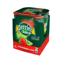 Nước Khoáng Có Gas Vị Dâu & Kiwi Perrier (4X250ml)