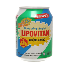 Nước Tăng Lực Lipovitan Mật Ong Lon (245Ml)