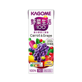 Kagome Yasaiseikatsu 100 Carrot and Grape (200 ml)