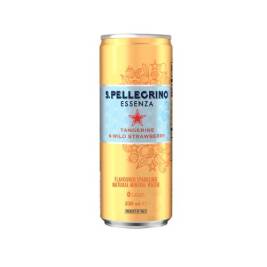 Nước Khoáng Thiên Nhiên Bổ Sung Gas Từ Nguồn Vị Quýt Và Dâu Rừng San Pellegrino Lon (330ml)