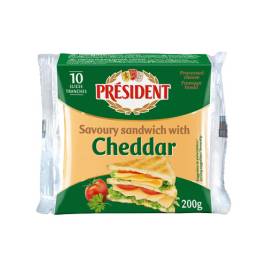 President Sandwich with Cheddar 10 Slices (200g)