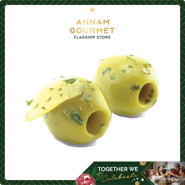 Cast., Green, Olives, Marinated, Garlic, (g)