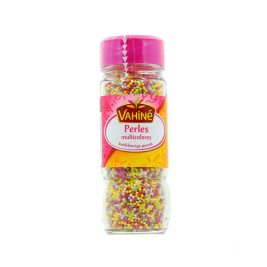 Đường Nhiều Màu Trang Trí Bánh Perles Multicolores Regenboog Parels Hiệu Vahiné 80g