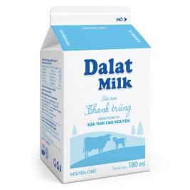 Sữa tươi thanh trùng DalatMilk (180ml)