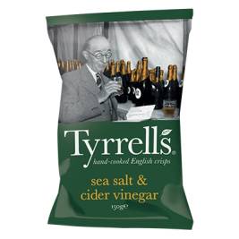 Khoai tây chiên Tyrrells - Sea salted and cider vinegar hand cooked crips