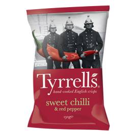 Khoai tây chiên Tyrrells Sweet Chilli and Red pepper hand cooked crips