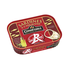 CÁ MÒI KIỂUCỔ ĐIỂN NGÂM DẦU ÔLIU NHÃN ĐỎ (135G)