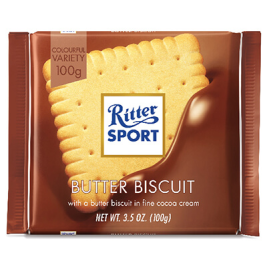Socola Sữa Nhân Bánh Quy Bơ Ritter Sport (100g) - F122079