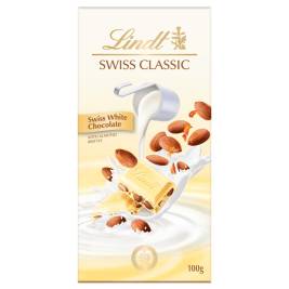 Sô-cô-la Lindt Swiss Classic trắng nhân hạnh nhân 100g