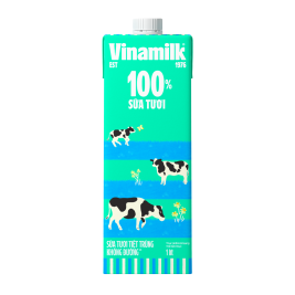 Vinamilk 100% UHT Milk No Sugar (1L)