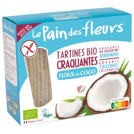 Bánh gạo dừa hữu cơ Tartines Bio Craquanties Noix de Coco hiệu Le Pain des Fleurs 125g