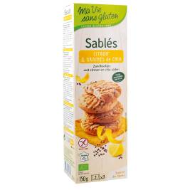 Ma Vie Sans Gluten Organic biscuit with lemon and chia seeds 150g