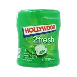 Kẹo Cao Su Bạc Hà 2 Fresh Menthe Verte Chlorophylle Hiệu Hollywood 88g