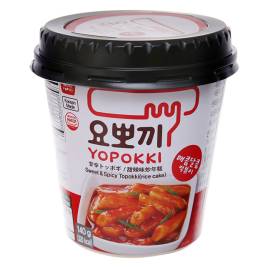 Bánh Gạo Cốc Topokki Vị Cay Ngọt Yopokki  140g