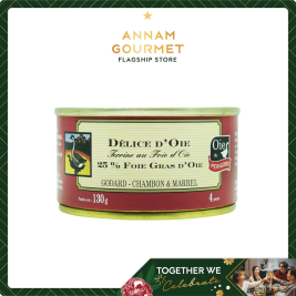 Pate gan ngỗng Terrine 25% Foie Gras D’Oie hiệu Godard 130g