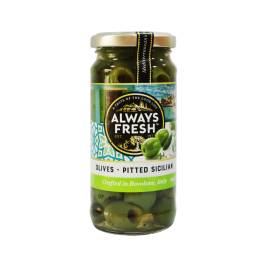 Oliu Sicily Không Hạt Ngâm Olives - Pitted Sicilian Hiệu Always Fresh 230g