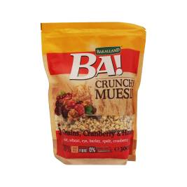 BAKALLAND Muesli 5 Grains, Cranberry&Honey 300g
