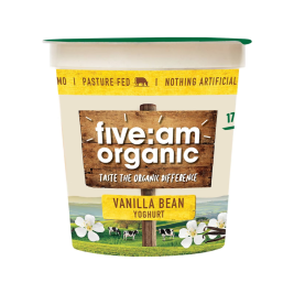 Sữa chua vị vani hữu cơ hiệu Five AM (170g)