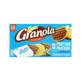 Bánh Quy Phủ Sô Cô La Sữa Granola Chocolat Au Lait Hiệu Lu 225g