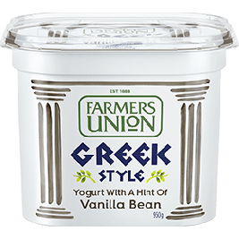 Sữa chua Hy Lạp vị vani đậu Farmers Union (950g)