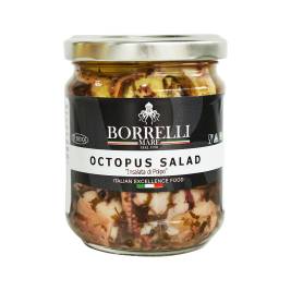 Bạch tuộc ngâm dầu hướng dương Octopus Salad hiệu Borrelli 200g