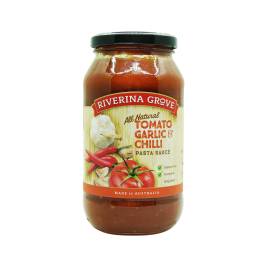 Sốt Cà Chua, Tỏi Và Ớt Tomato Garlic & Chilli Pasta Sauce Hiệu Riverina Grove 500g