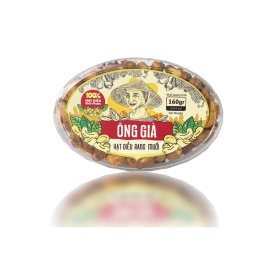Hạt Điều Rang Muối Ông Già Hũ Tròn  160g