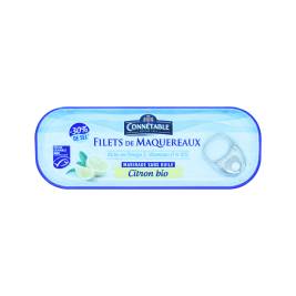 Cá thu sốt chanh hữu cơ Filets de Maquereaux Citron bio hiệu Connétable 130g