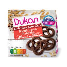 Bánh Quy Pretzels Cám Ymạch Phủ Sôcôla Dukan 100g