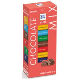 Sô-cô-la hỗn hợp Ritter Sport dạng thanh, không có nhân, hộp 133g