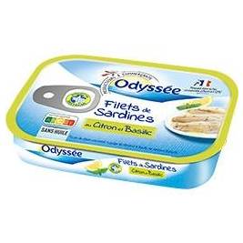 Phi lê cá mòi ODYSSEE với chanh và húng quế 100G