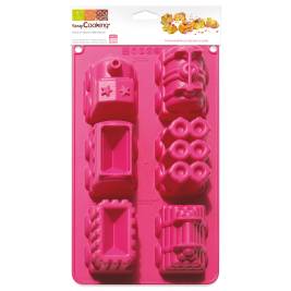 Khay Tạo Hình Bánh Hình Xe Lửa Silicon Scrapcooking