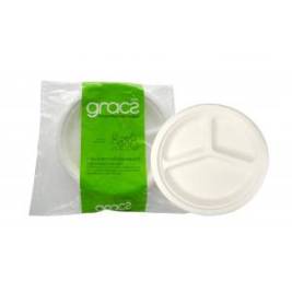 Dĩa Bã Mía 3 Ngăn Gracz 10in  10pcs