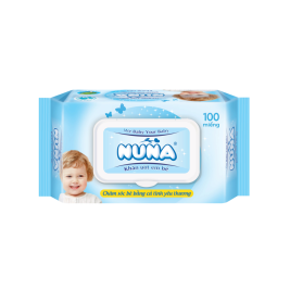 Nuna Khăn ƯớT Em Bé Blue Không Mùi (100M)