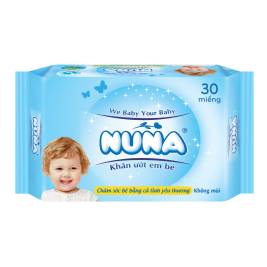 Nuna Khăn ƯớT Em Bé Blue Không Mùi (30M)