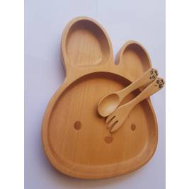 TS Wooden food tray for Kid_Rabbit