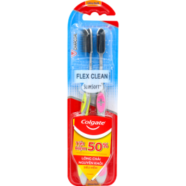 BCDR Colgate Slimsoft Flexclean Charcoal Đôi