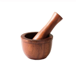 Vagoo Wooden Mortar & Pestle Set - Medium