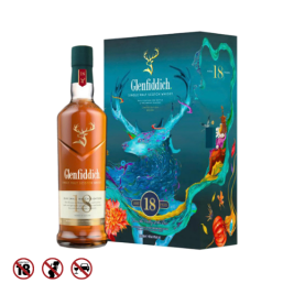 Hộp quà Glenfiddich Scotch Whisky 18Yrs GB 2025/GB 2024 (700ml) + Ly